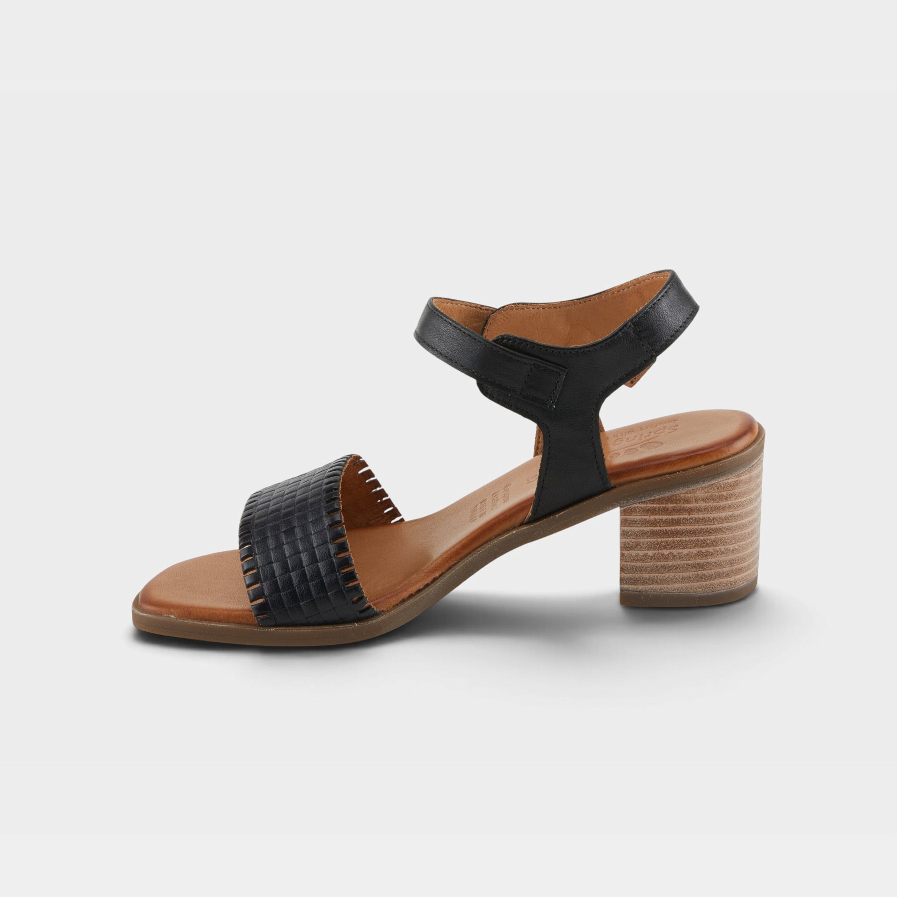 Spring Step Nifona Black Strappy Dress Sandal