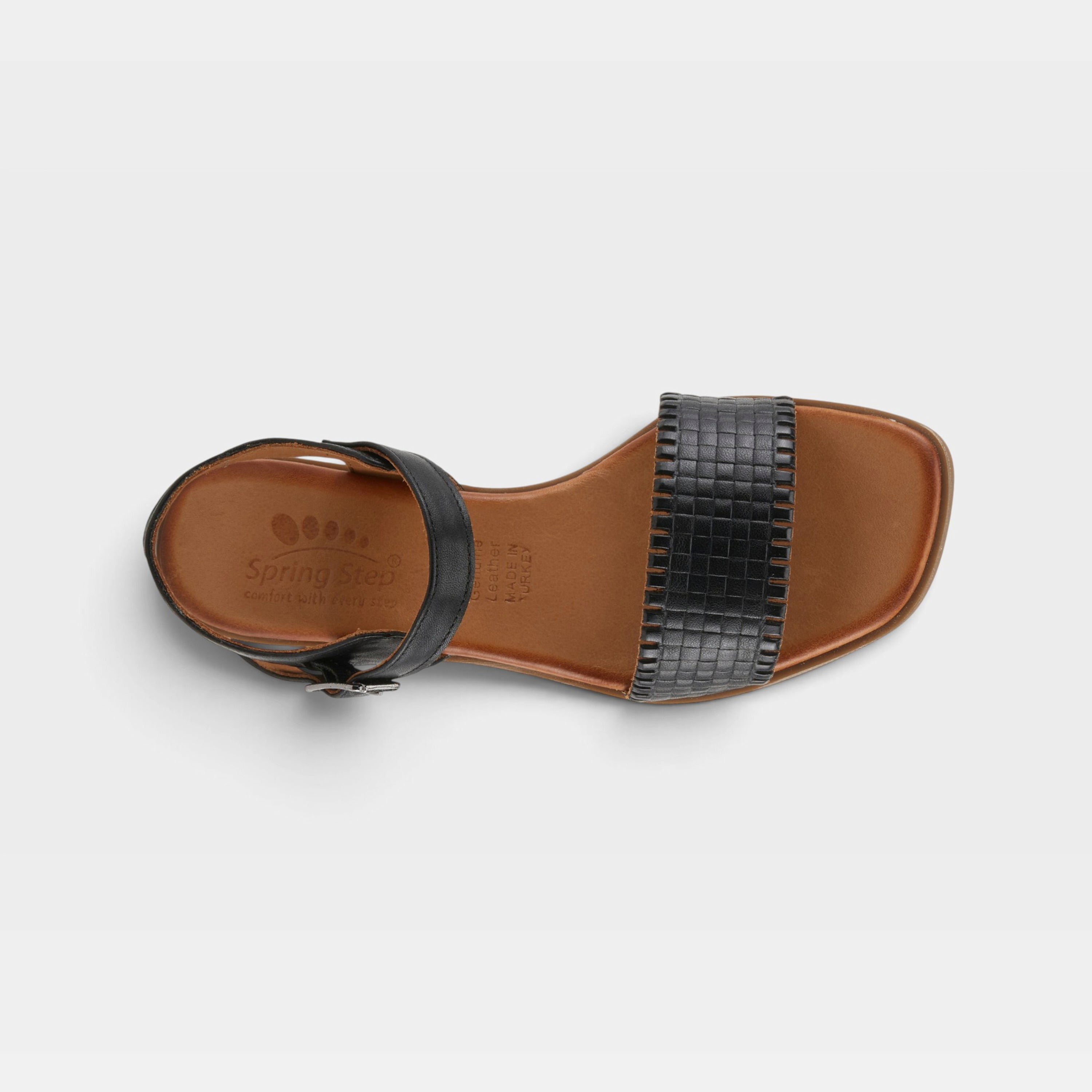 Spring Step Nifona Black Strappy Dress Sandal