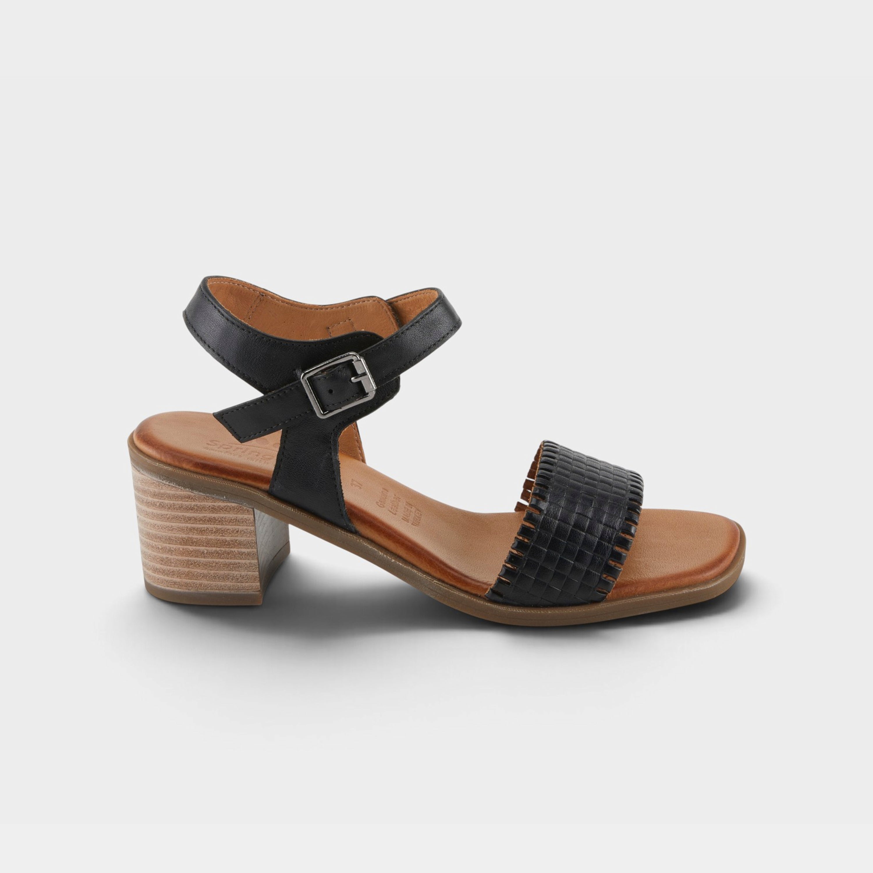 Spring Step Nifona Black Strappy Dress Sandal