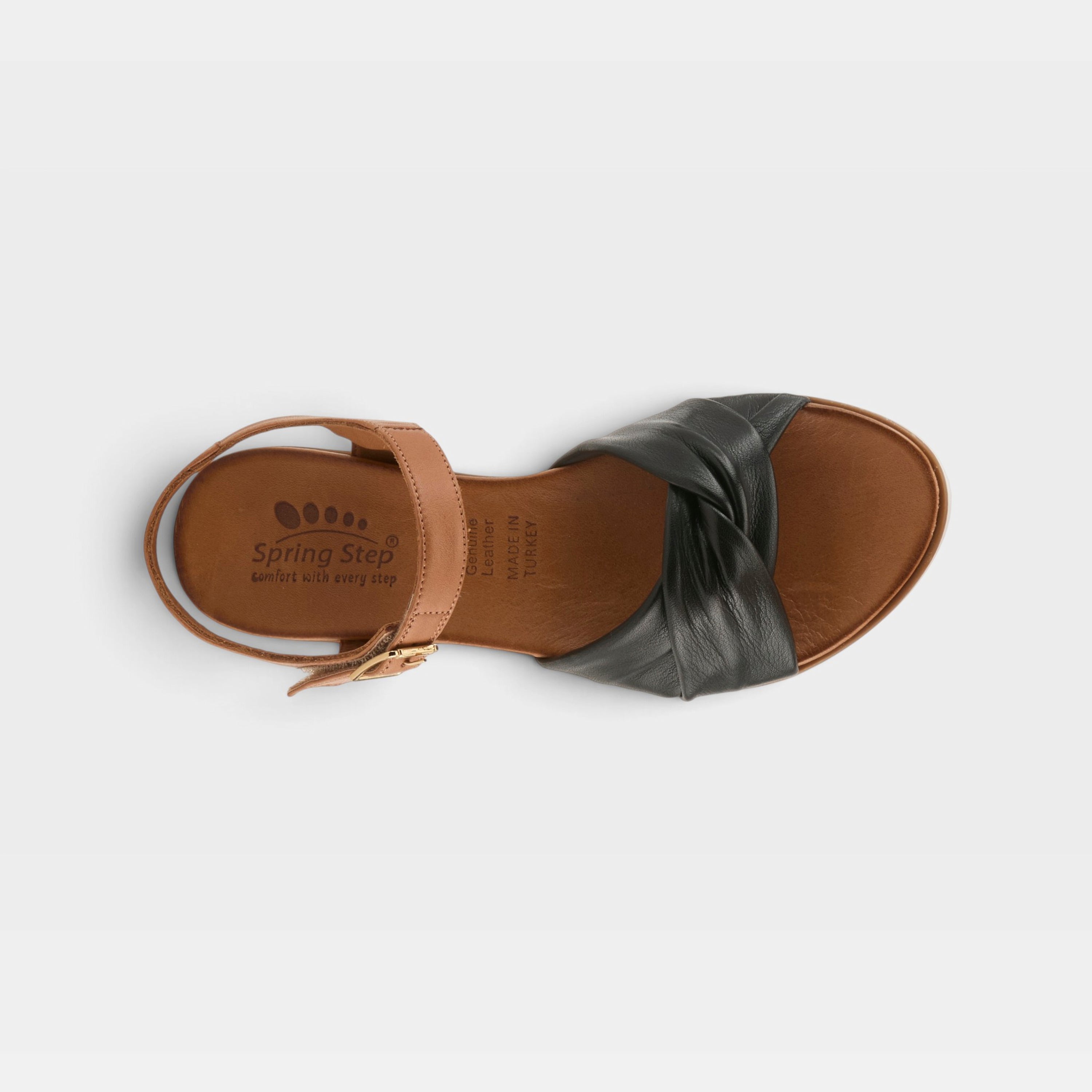 Spring Step Nihira Black Multi Flat Sandal