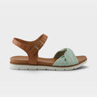 Spring Step Nihira Mint Green Multi Flat Sandal
