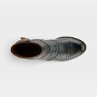 L'Artiste Niobe boots in Navy Multi, top view