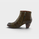 L'Artiste Niobe boots in Olive Multi, side view