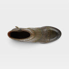 L'Artiste Niobe boots in Olive Multi, top view