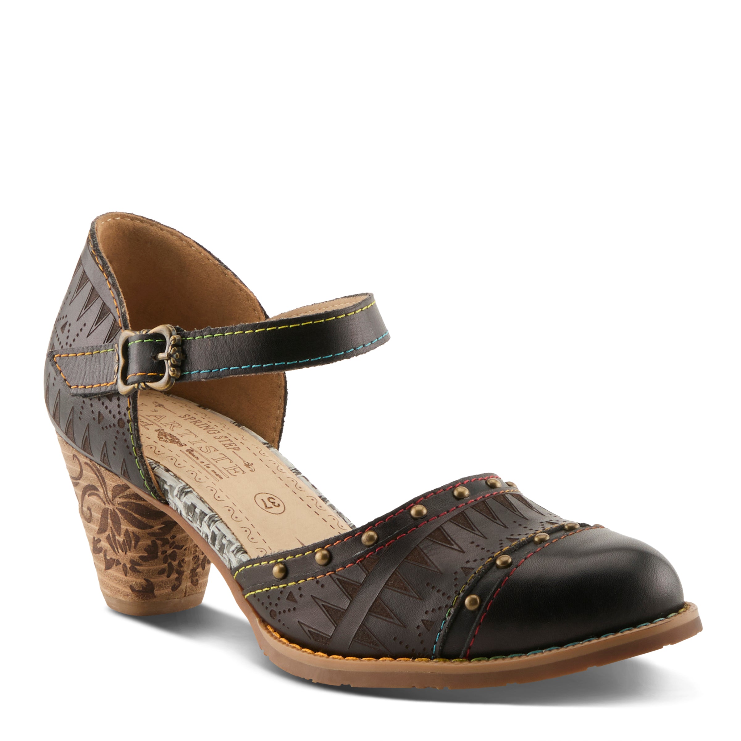 靴 herlipto MaryJaneCrystalRibbonSatinFlats Cherry-Patterned Mary