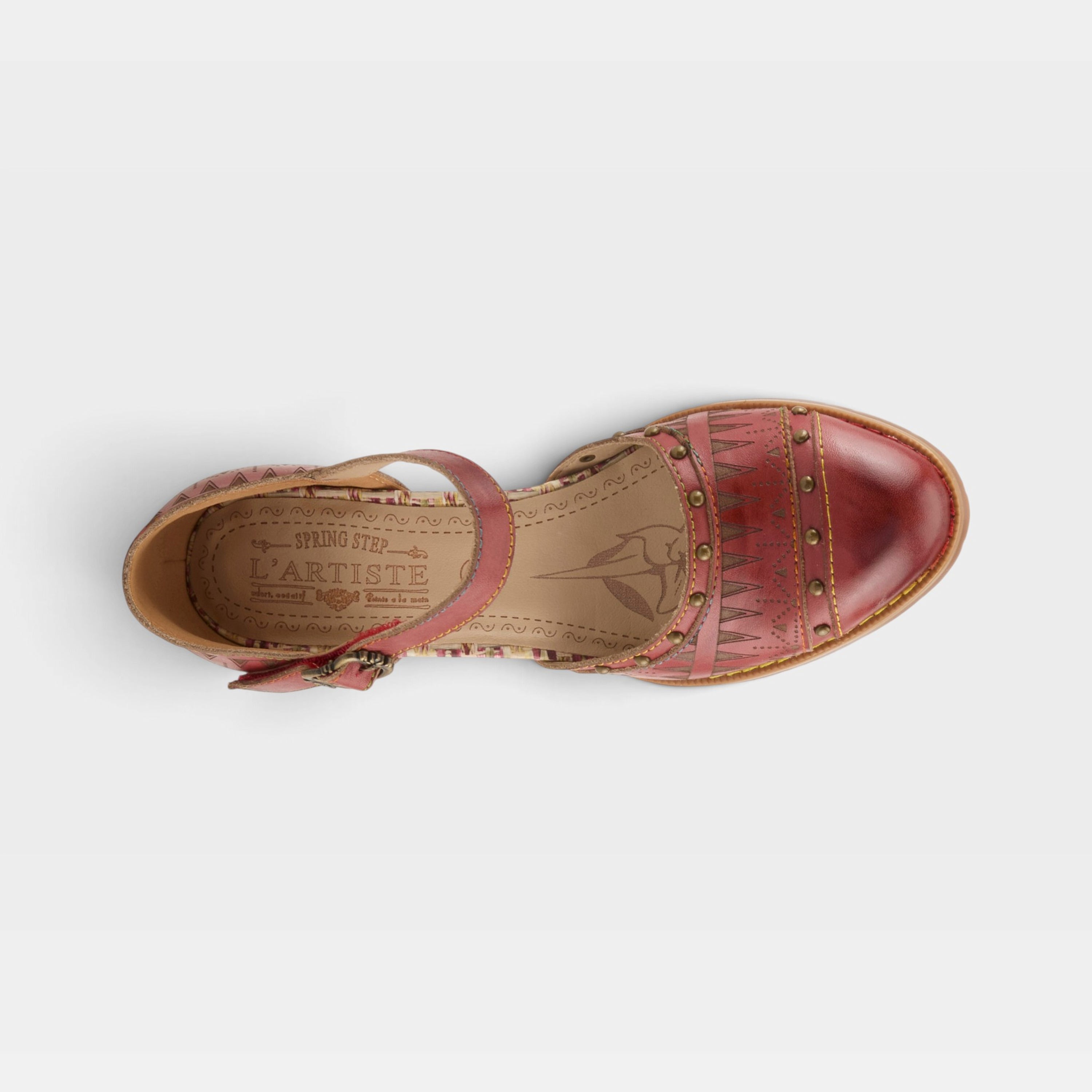L'Artiste Niobella shoes in Rust, top view