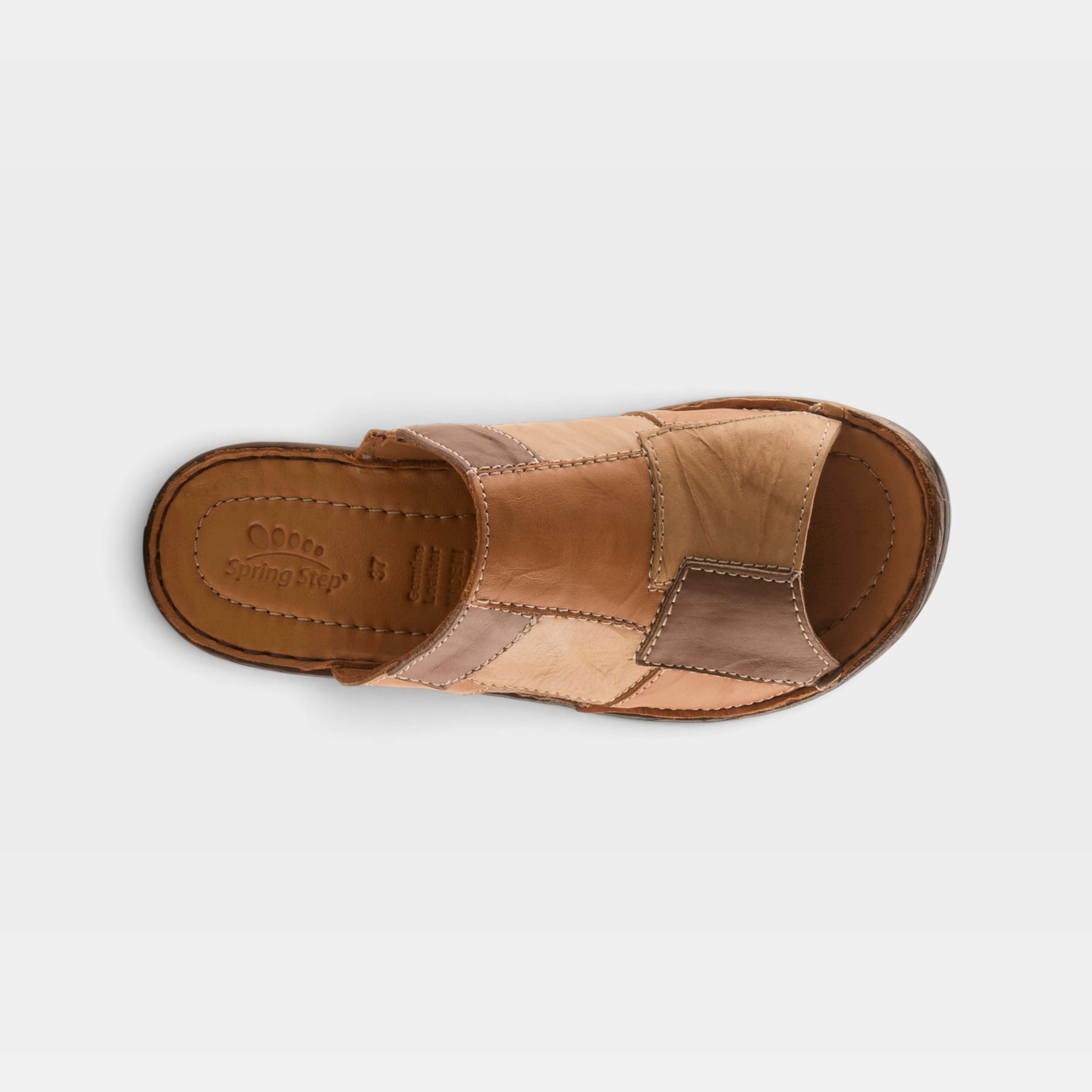 Spring Step Nivara Camel Multi Flat Sandal