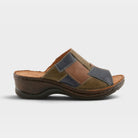 Spring Step Nivara Olive Multi Flat Sandal