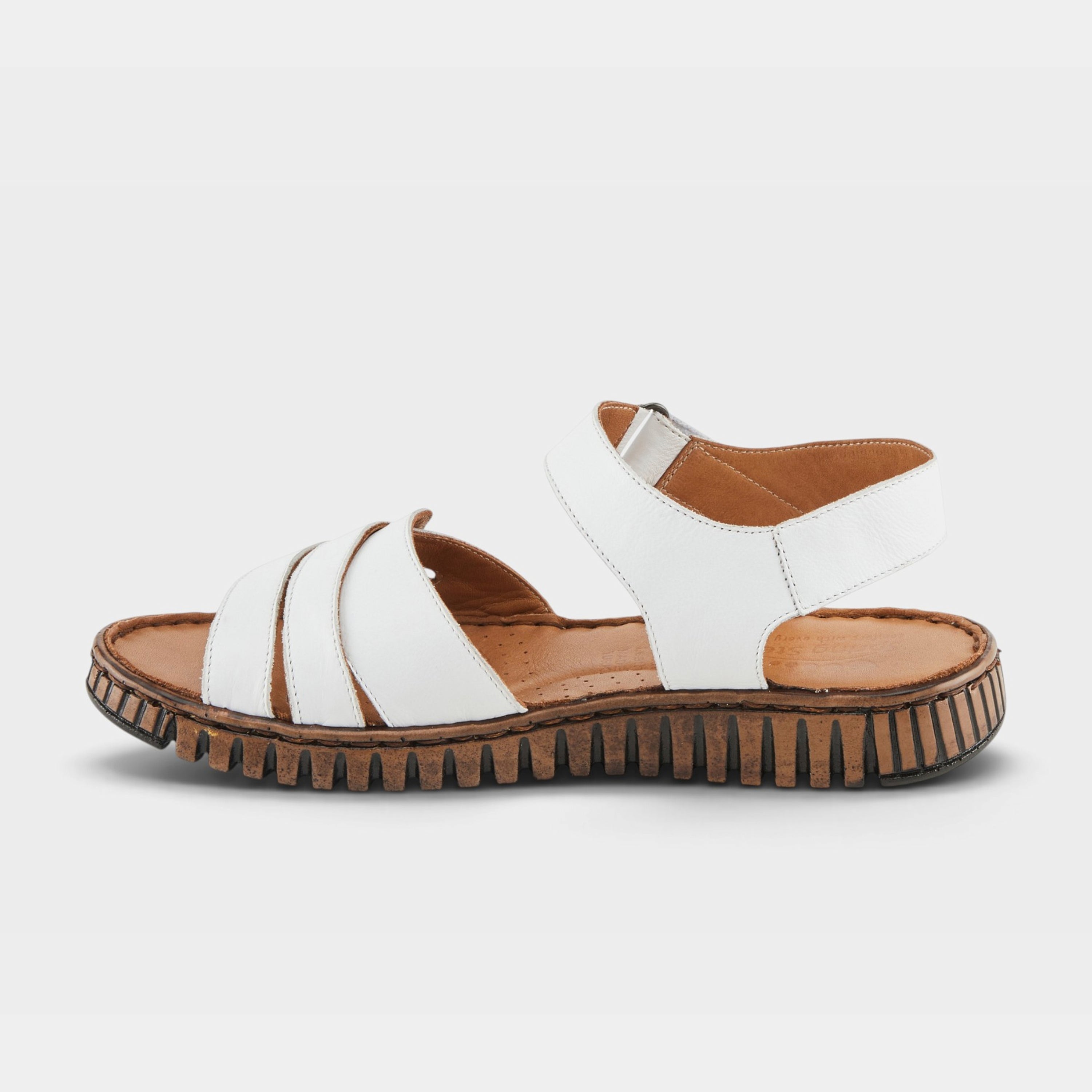Spring Step Nochella White Strappy Sandal