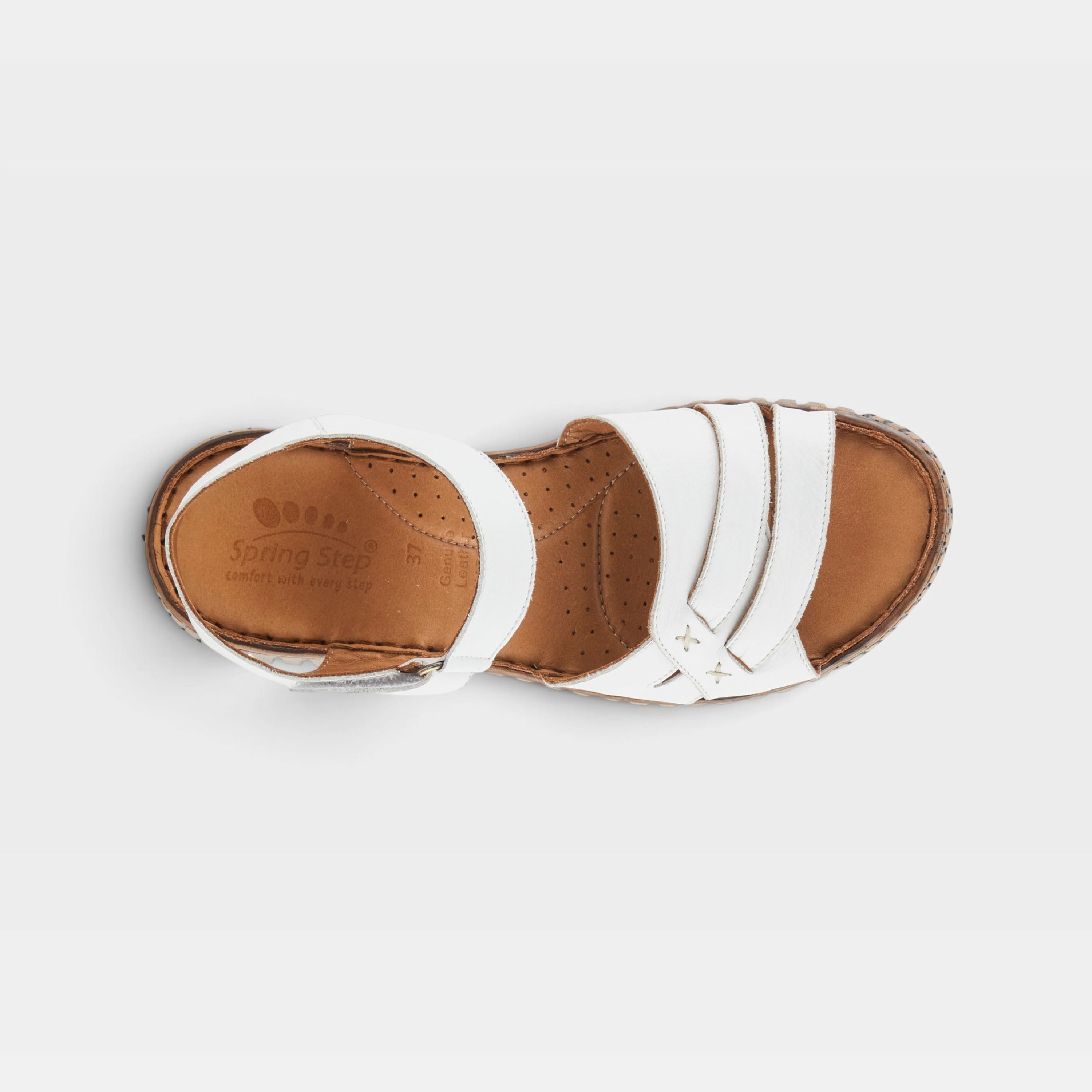 Spring Step Nochella White Strappy Sandal