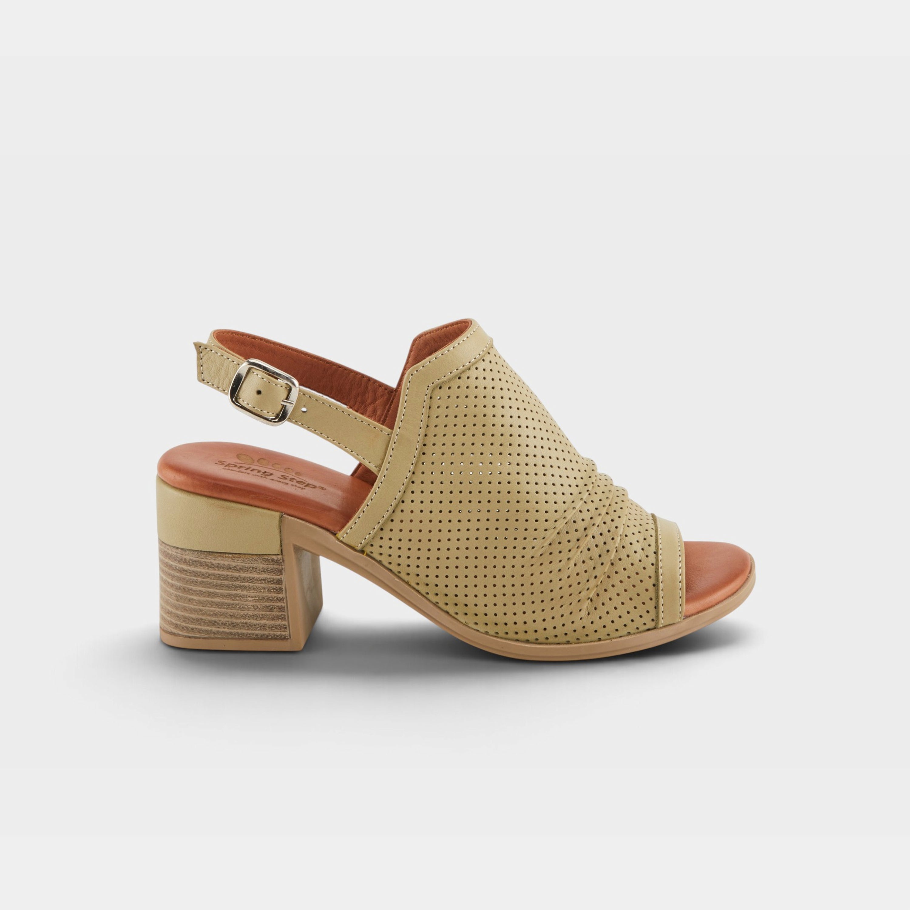 Spring Step Noctium Olive Green Dress Sandal