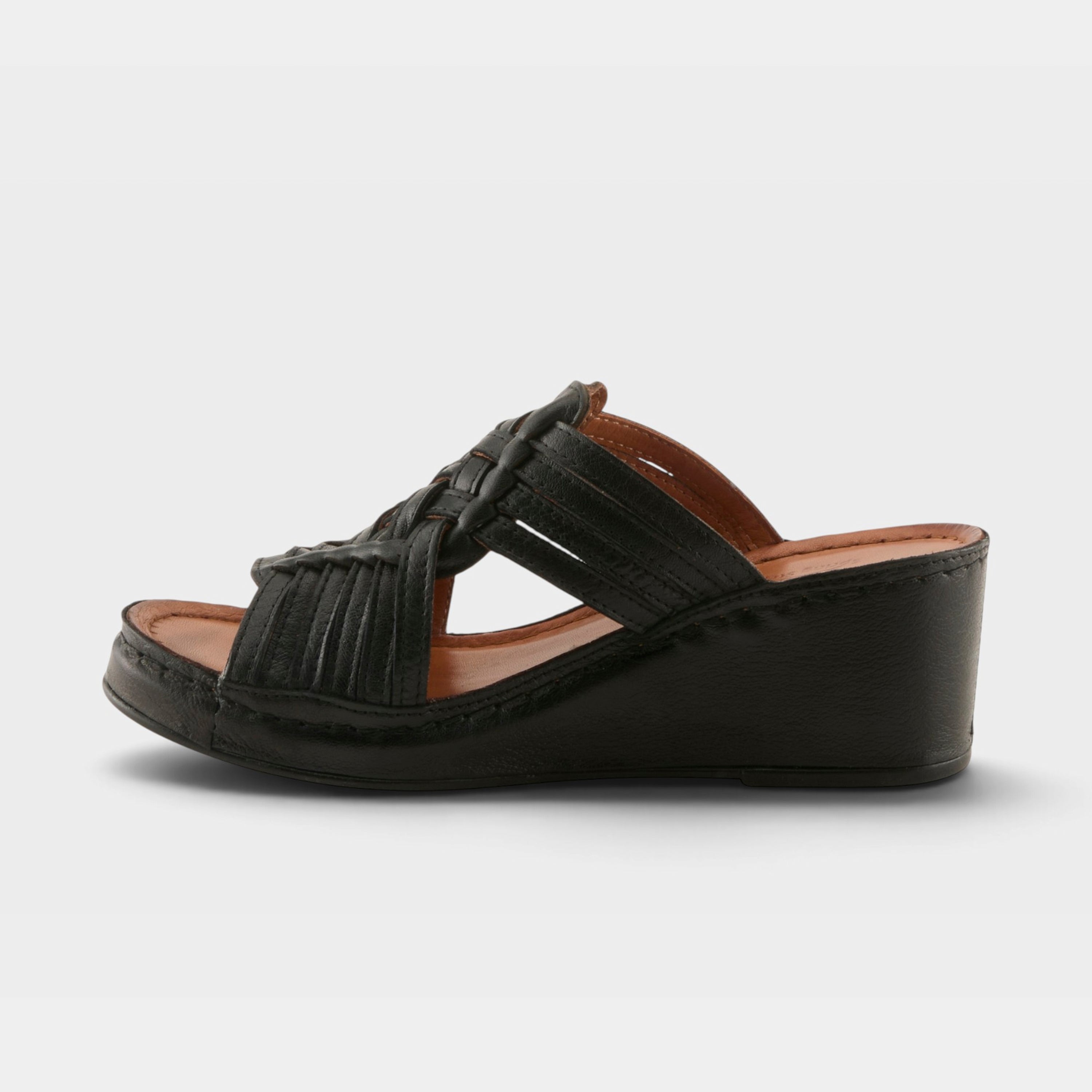 Spring Step Nokiah Black Wedge Sandal