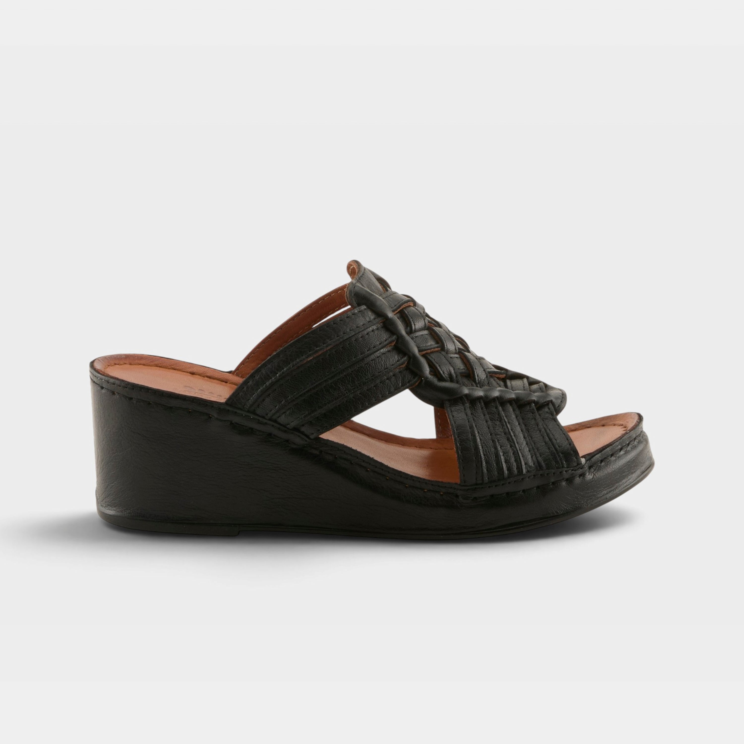 Spring Step Nokiah Black Wedge Sandal
