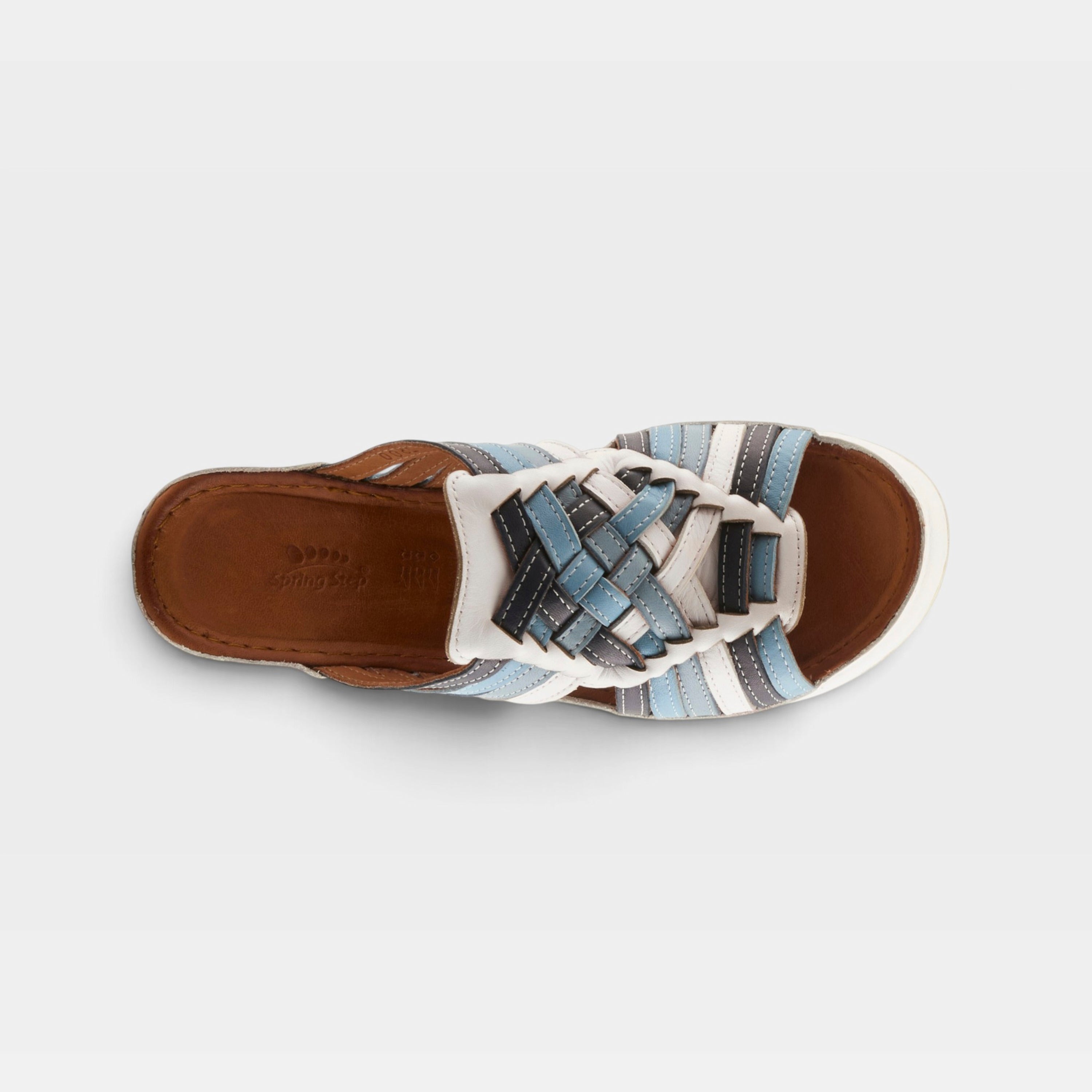 Spring Step Nokiah White Multi Wedge Sandal