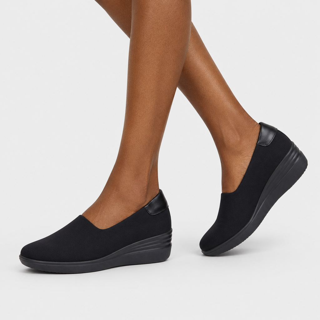 Flexus – Noral – Black – Shoe - on-foot view