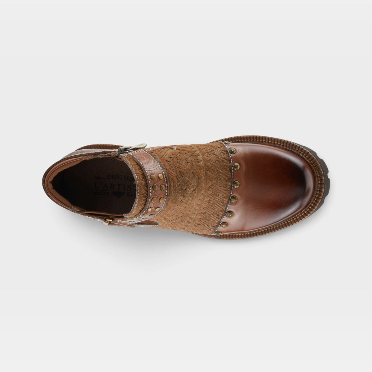 L'Artiste Noriella shoes in Camel, top view