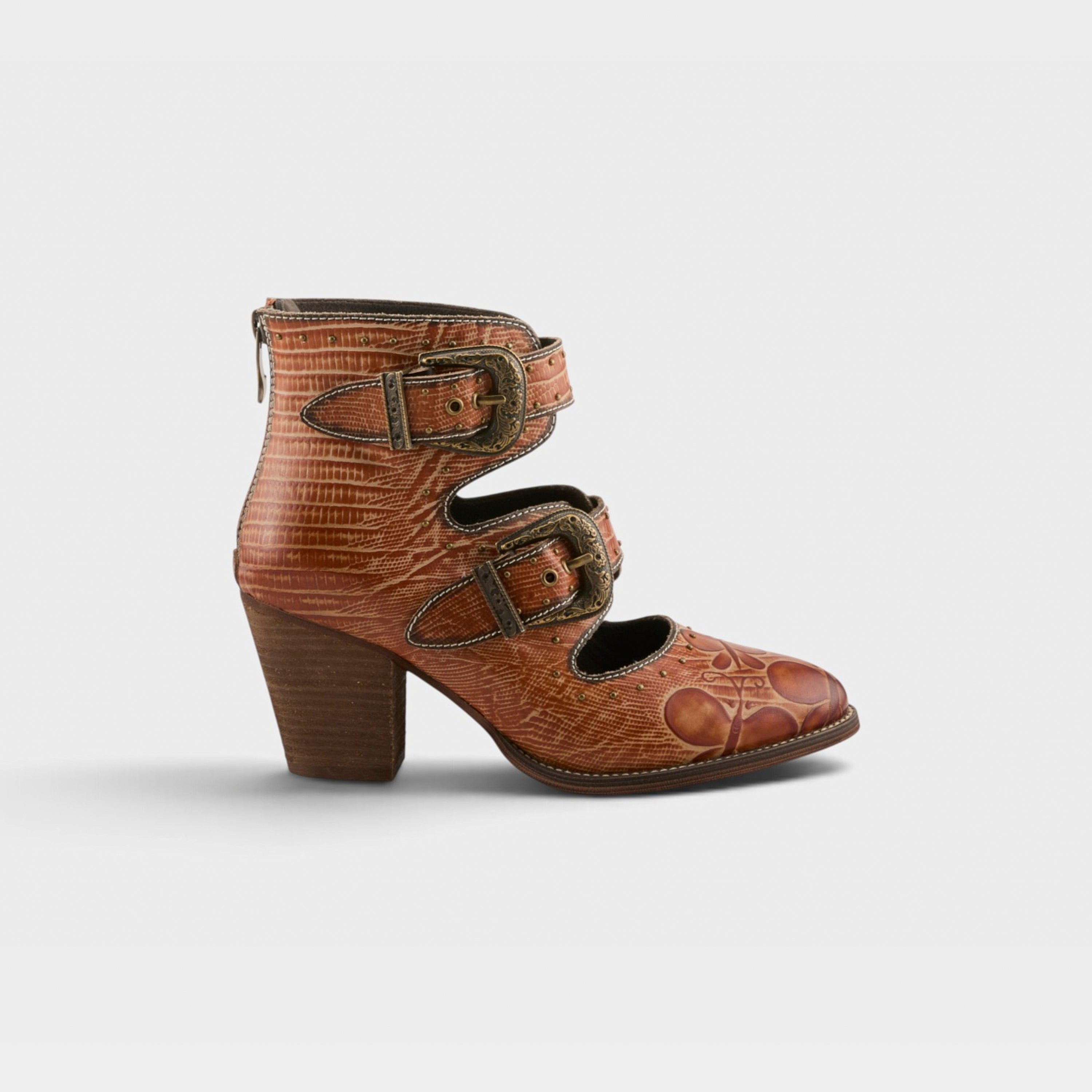 L'Artiste Notched-Nature boots in Camel, hero view
