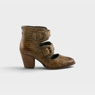 L'Artiste Notched-Nature boots in Olive Green, hero view