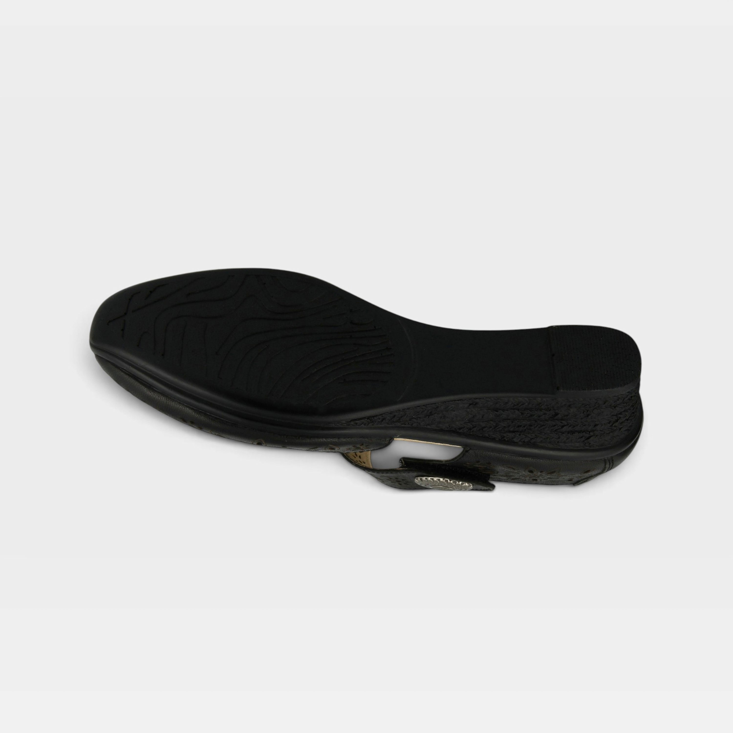 Spring Step Nougat Black Mary Jane Shoe