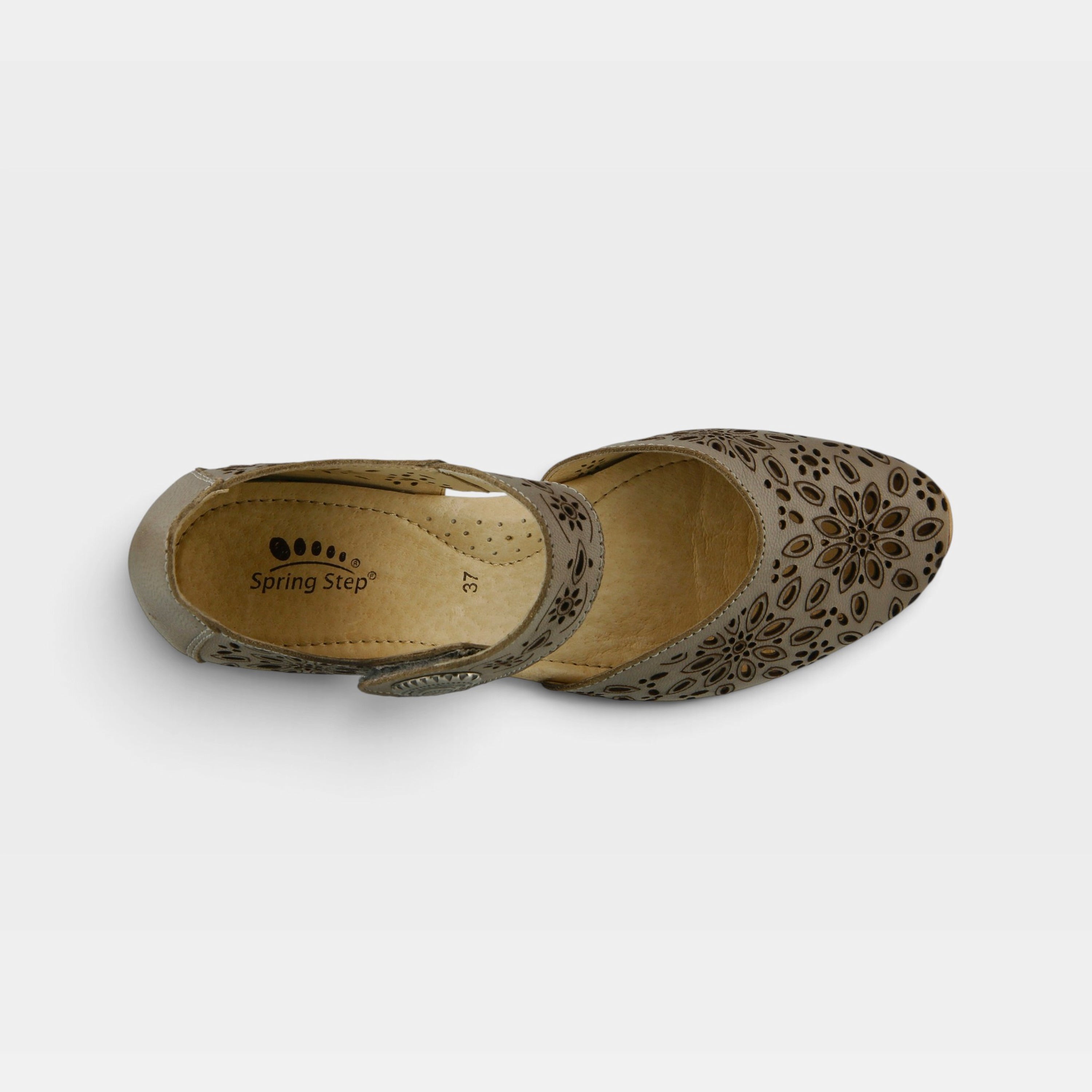 Spring Step Nougat Grey Mary Jane Shoe