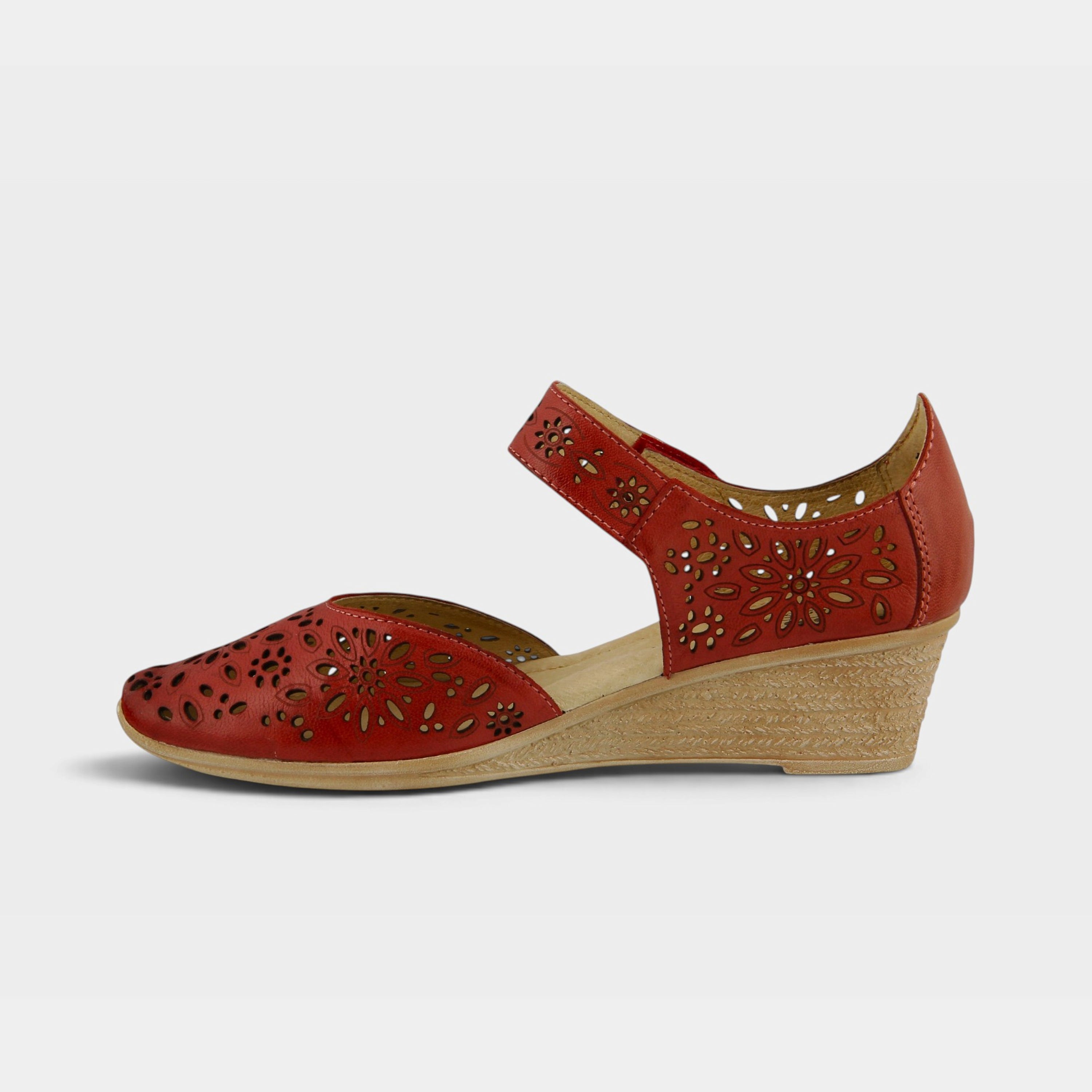 Spring Step Nougat Red Mary Jane Shoe