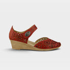 Spring Step Nougat Red Mary Jane Shoe