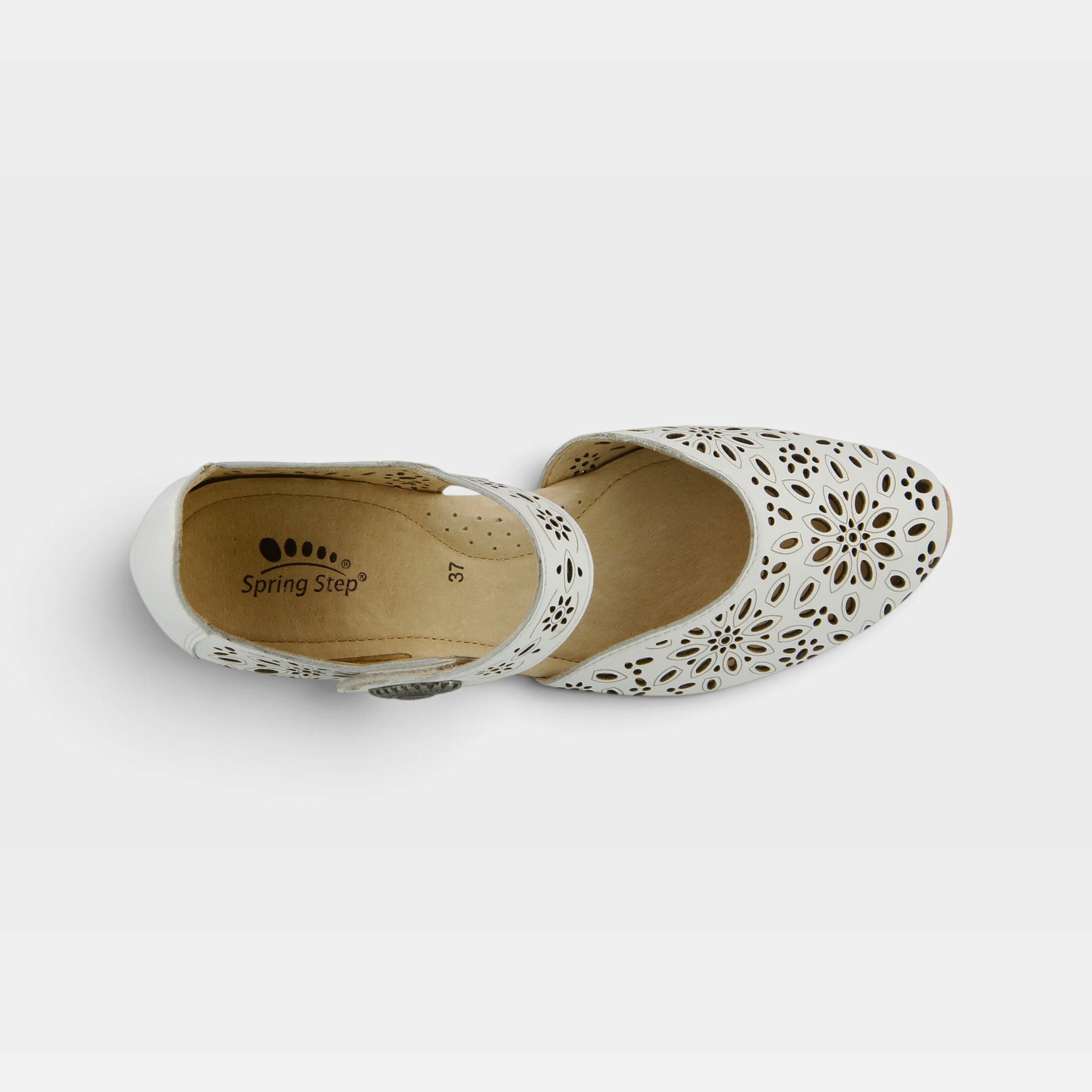 Spring Step Nougat White Mary Jane Shoe