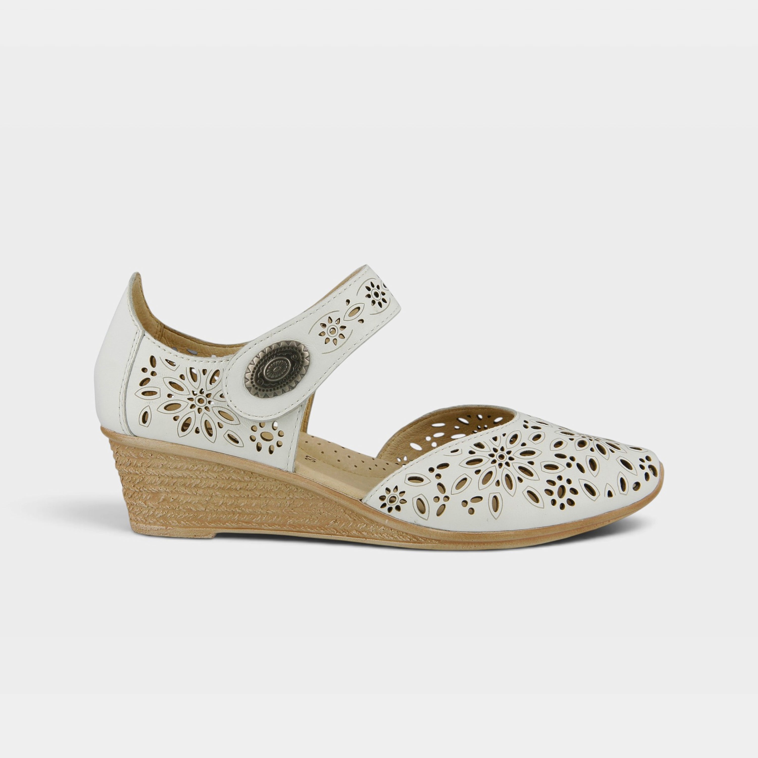 Spring Step Nougat White Mary Jane Shoe