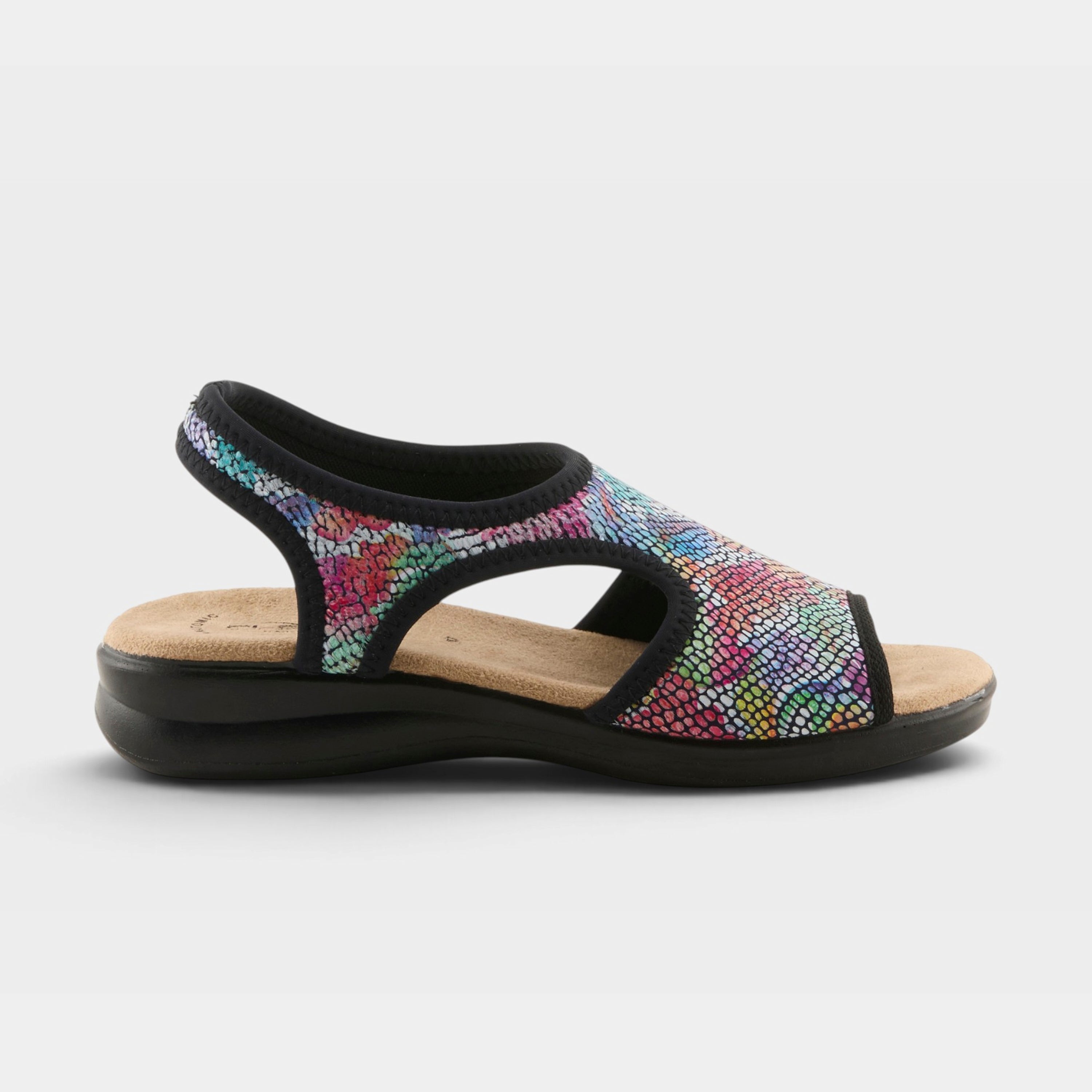 Flexus Nyaman-Art Black Multi Sandal