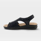 Flexus Nyaman-Crackle Black Sandal