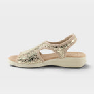 Flexus Nyaman-Crackle Gold Sandal