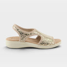 Flexus Nyaman-Crackle Gold Sandal