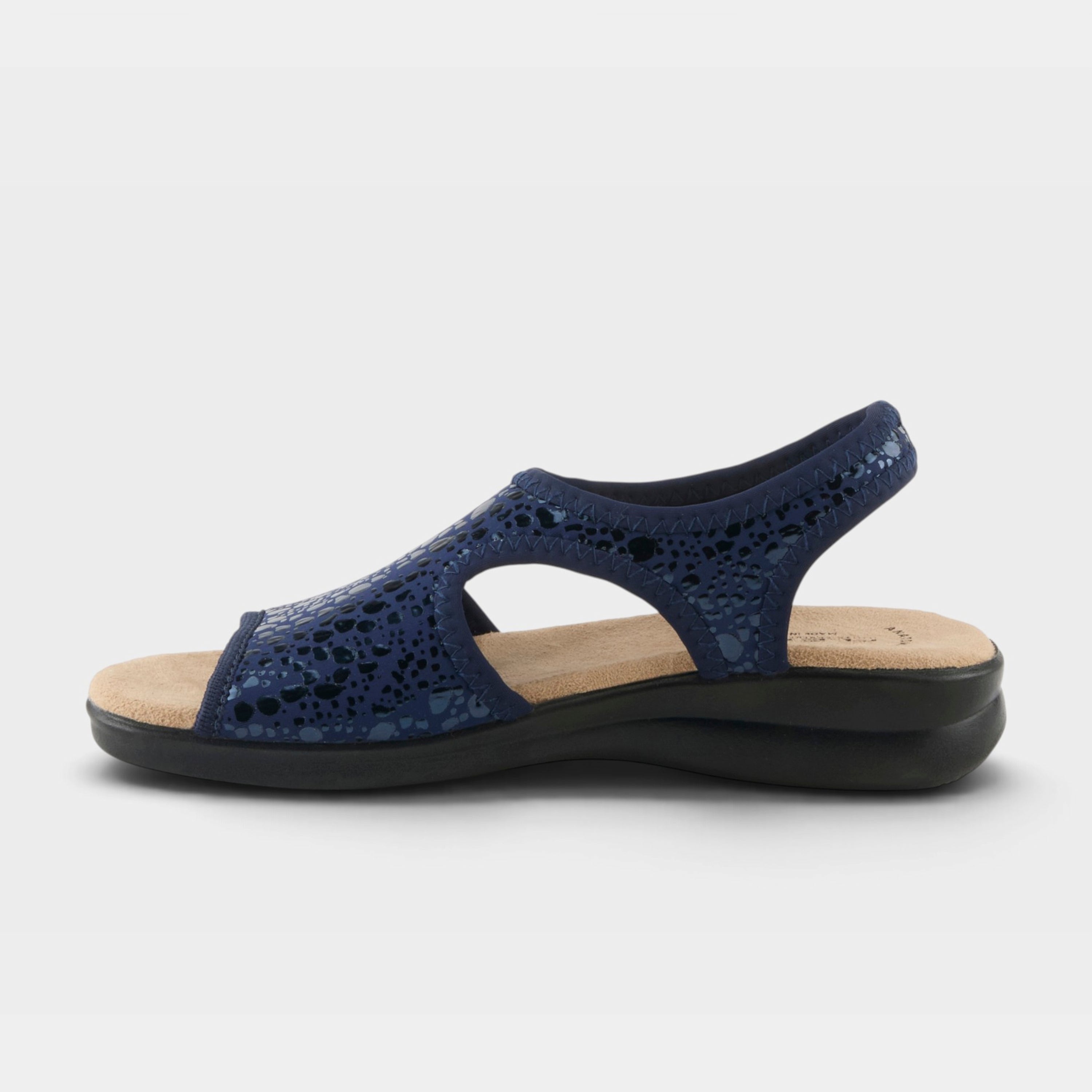 Flexus Nyaman-Crackle Navy Sandal