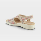 Flexus Nyaman-Floral Beige Multi Sandal