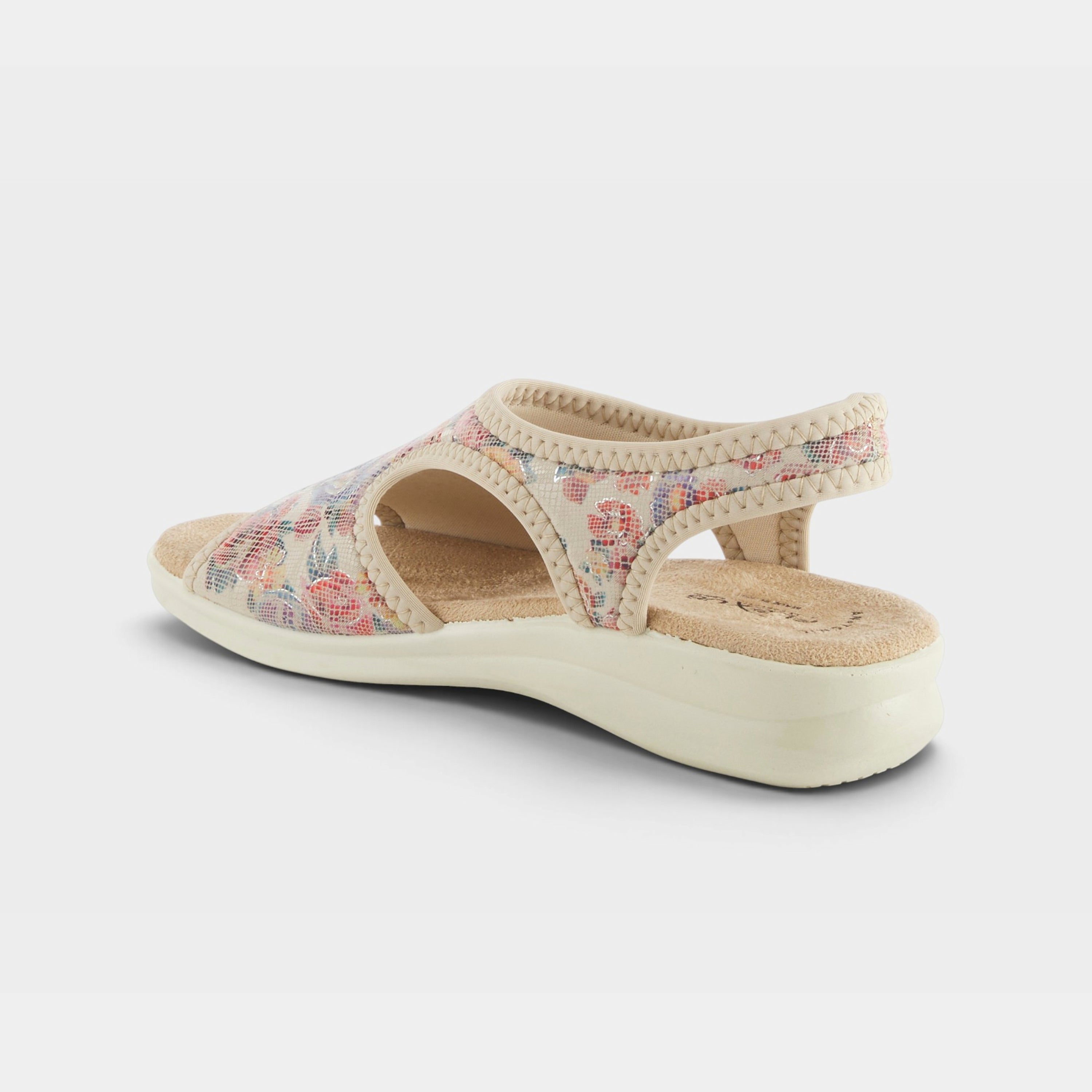 Flexus Nyaman-Floral Beige Multi Sandal