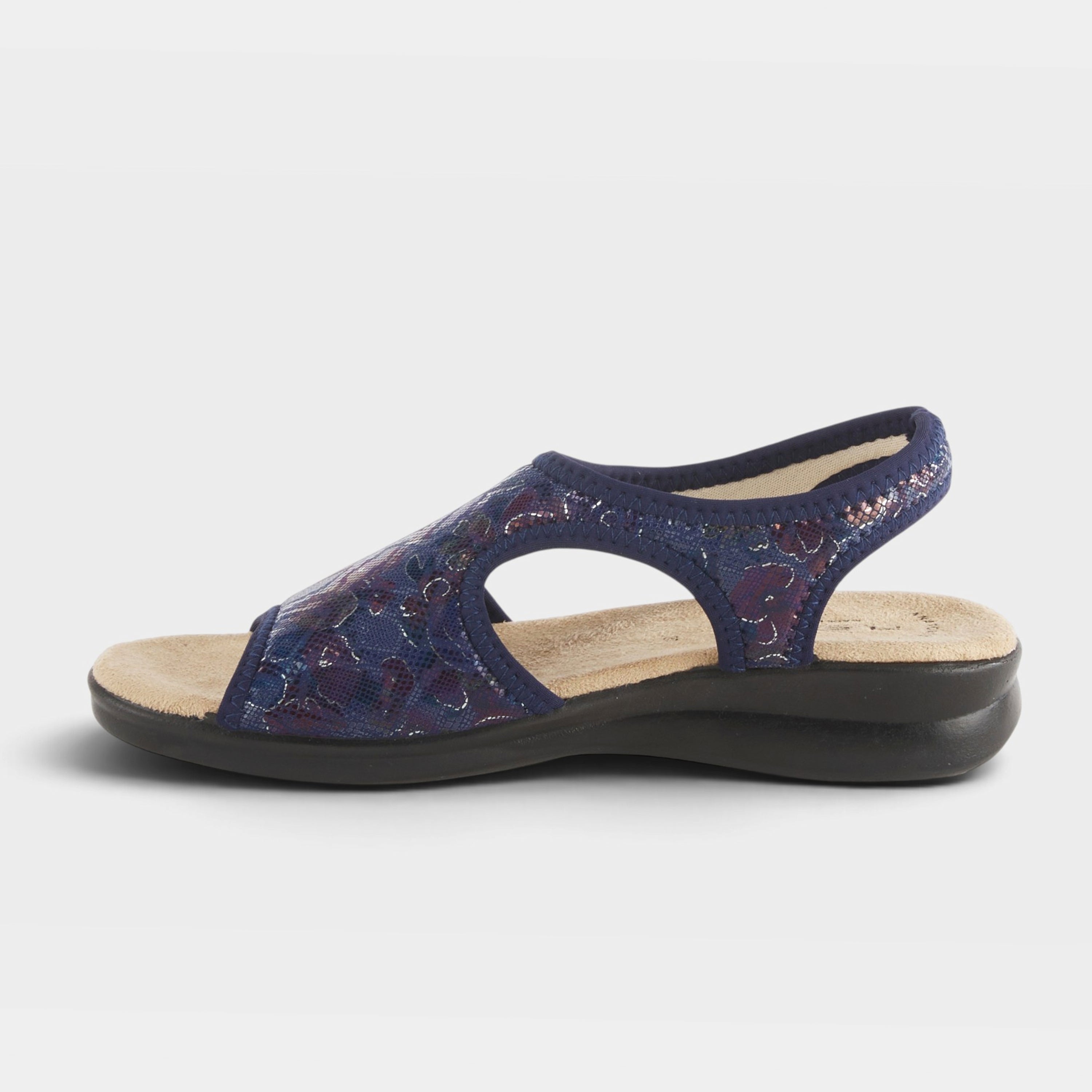 Flexus Nyaman-Floral Navy Multi Sandal