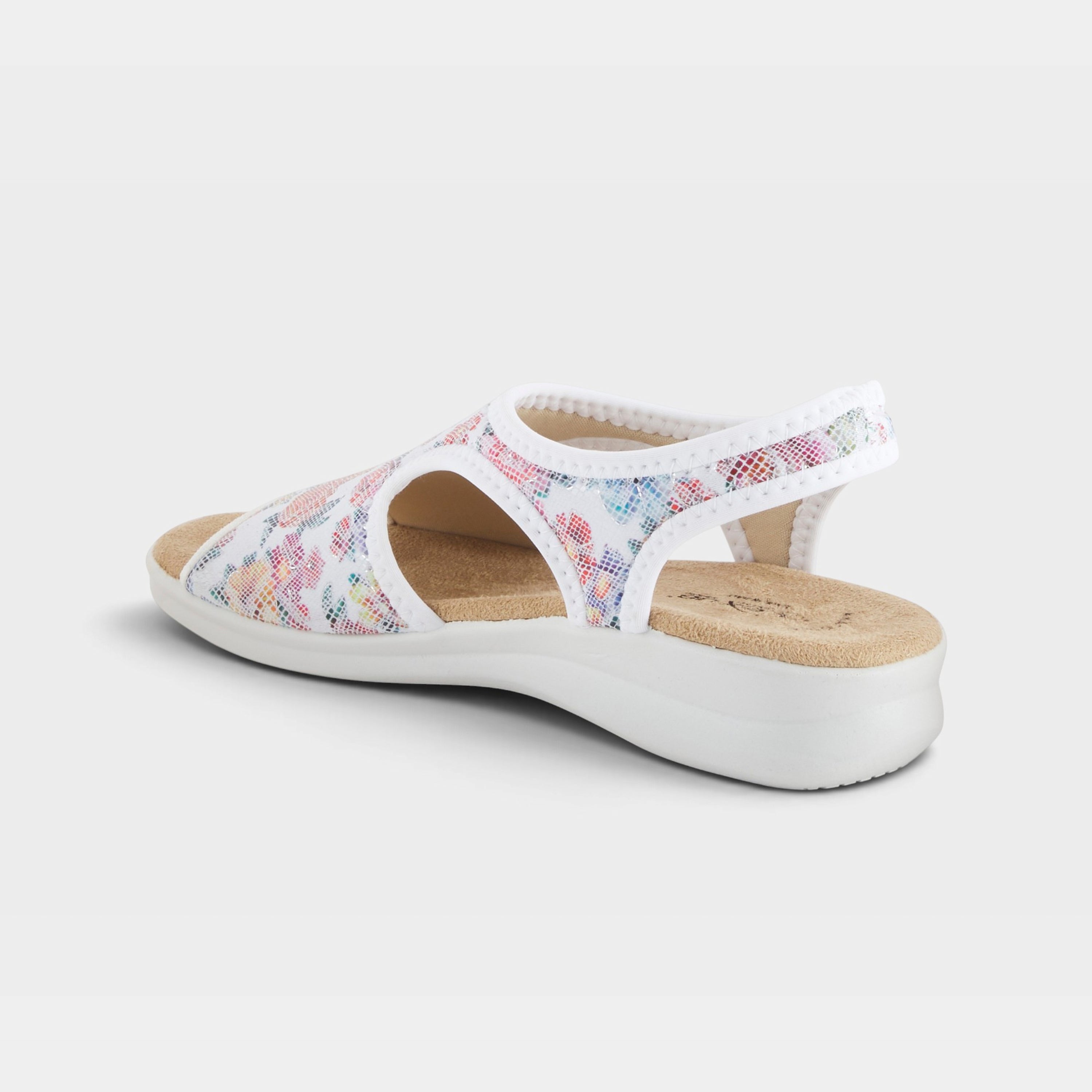 Flexus Nyaman-Floral White Multi Sandal