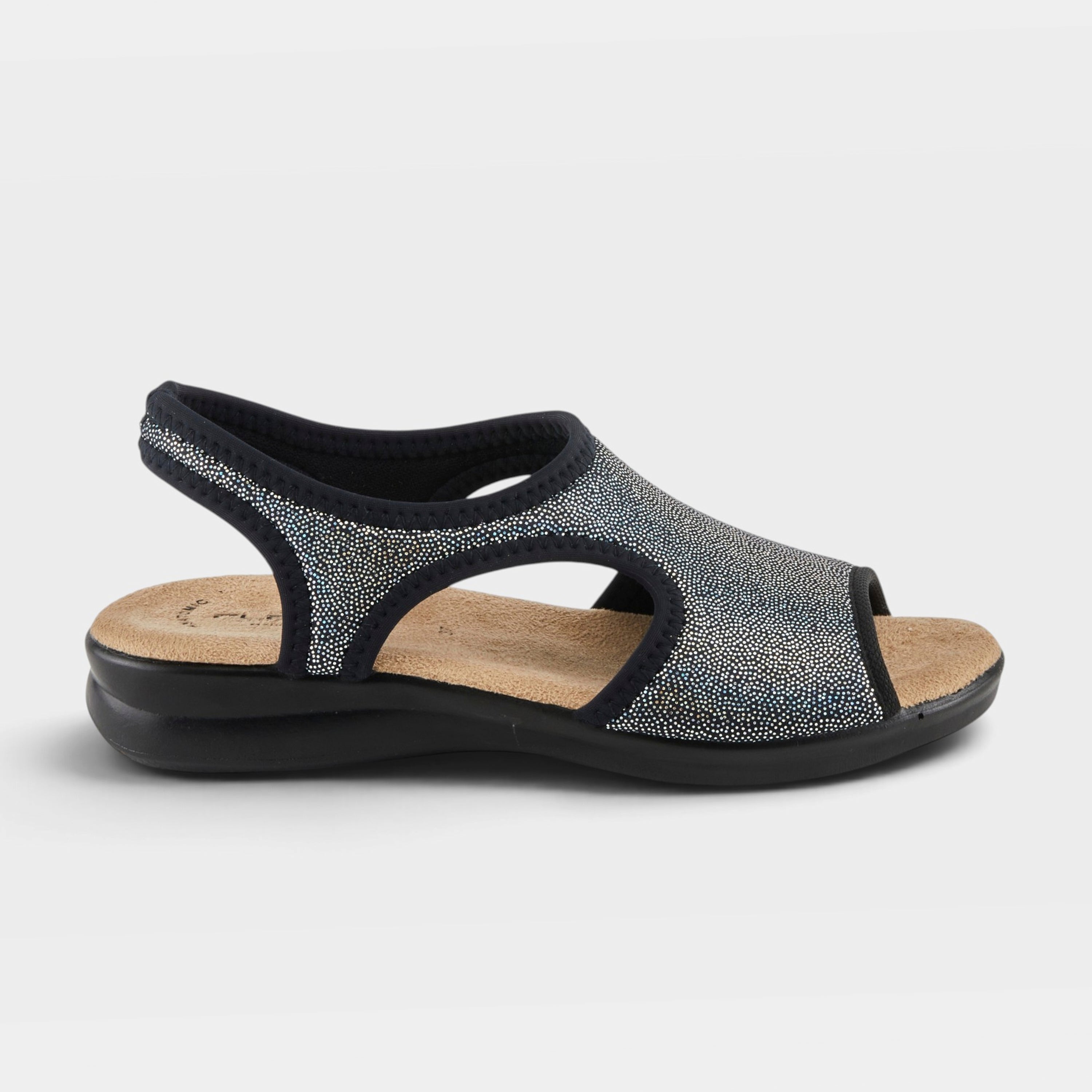 Flexus Nyaman-Pindott Black Sandal