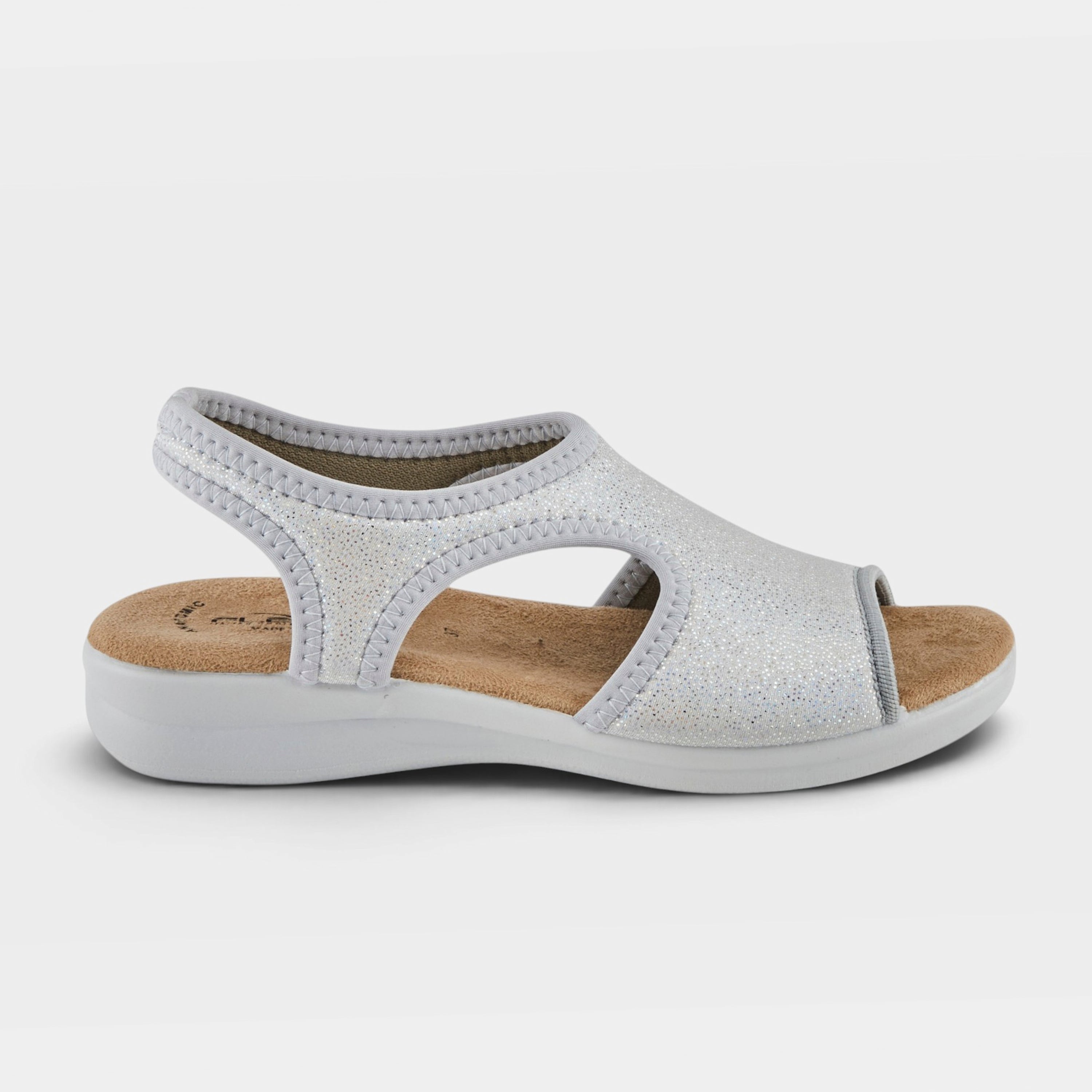 Flexus Nyaman-Pindott Silver/White Sandal