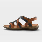 Spring Step Nyxelle Navy Multi Flat Sandal