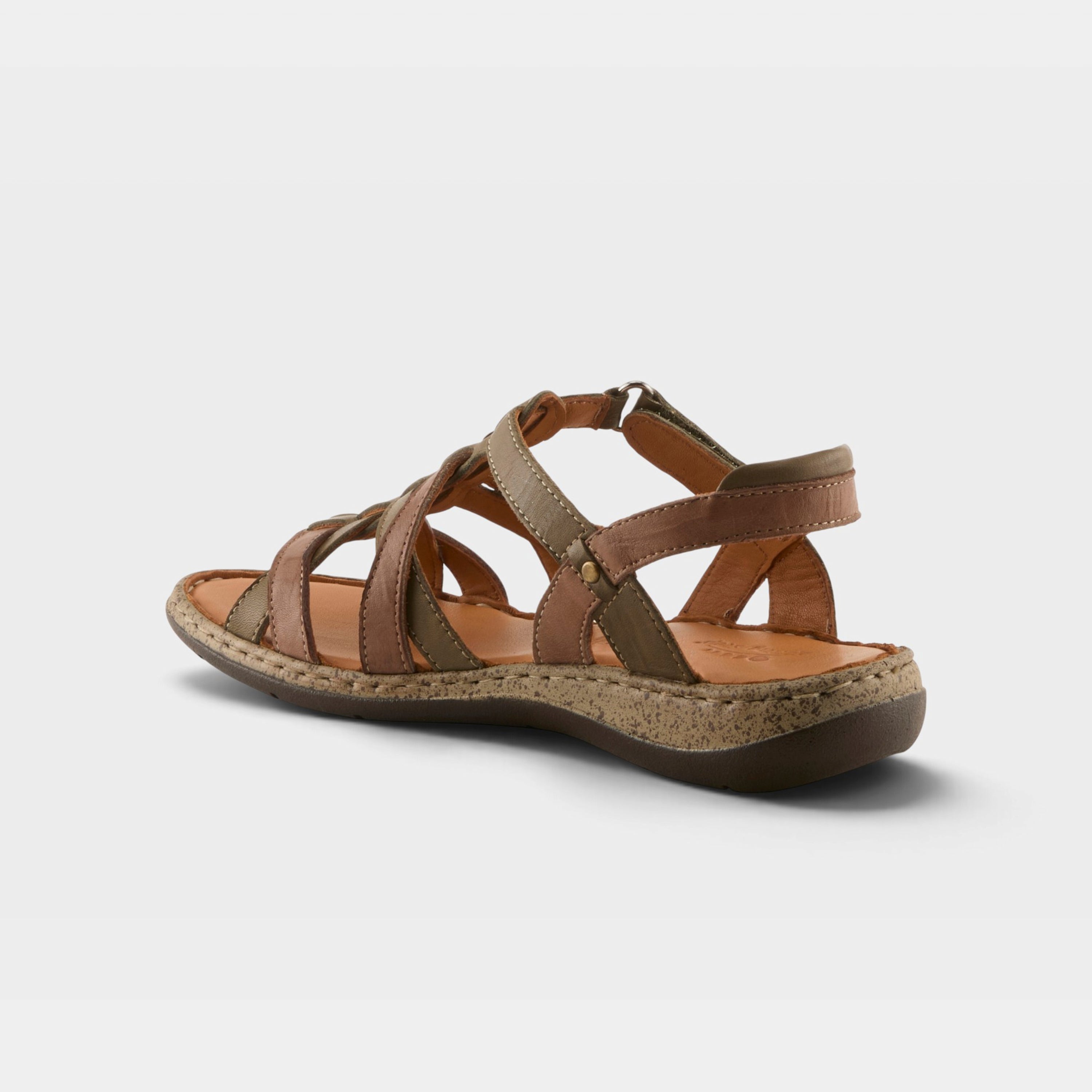 Spring Step Nyxelle Olive Multi Flat Sandal
