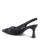 Azura Occitania women's sandal in black with raffia upper