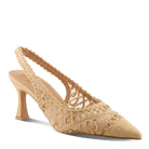 Azura Occitania women's sandal in black with raffia upper