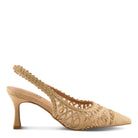 Azura Occitania women's sandal in black with raffia upper