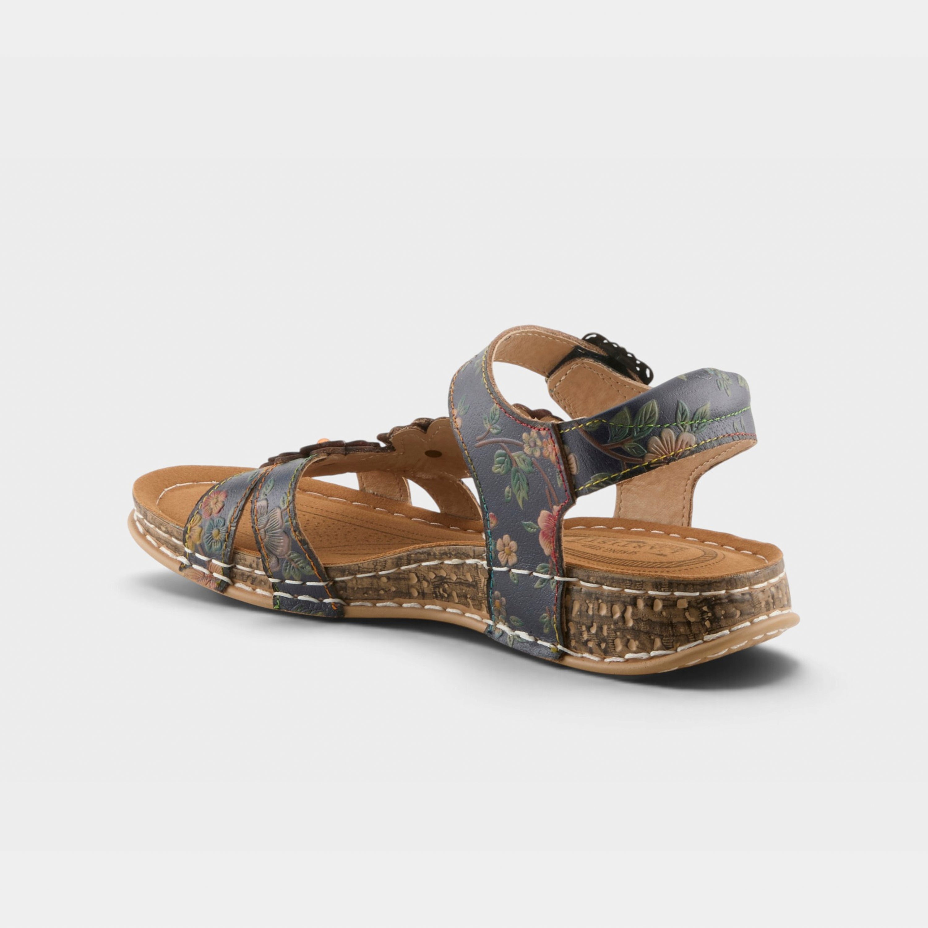 Stylish L'ARTISTE Offcenter Floral Sandals - Spring Step Shoes