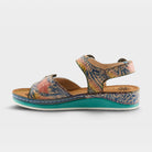 L'Artiste Offtrak sandals in Blue Multi, side view
