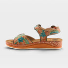 L'Artiste Offtrak sandals in Orange Multi, side view