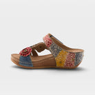 L'Artiste Ohsosweet sandals in Blue Multi, side view