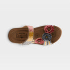 L'Artiste Ohsosweet sandals in Blue Multi, top view