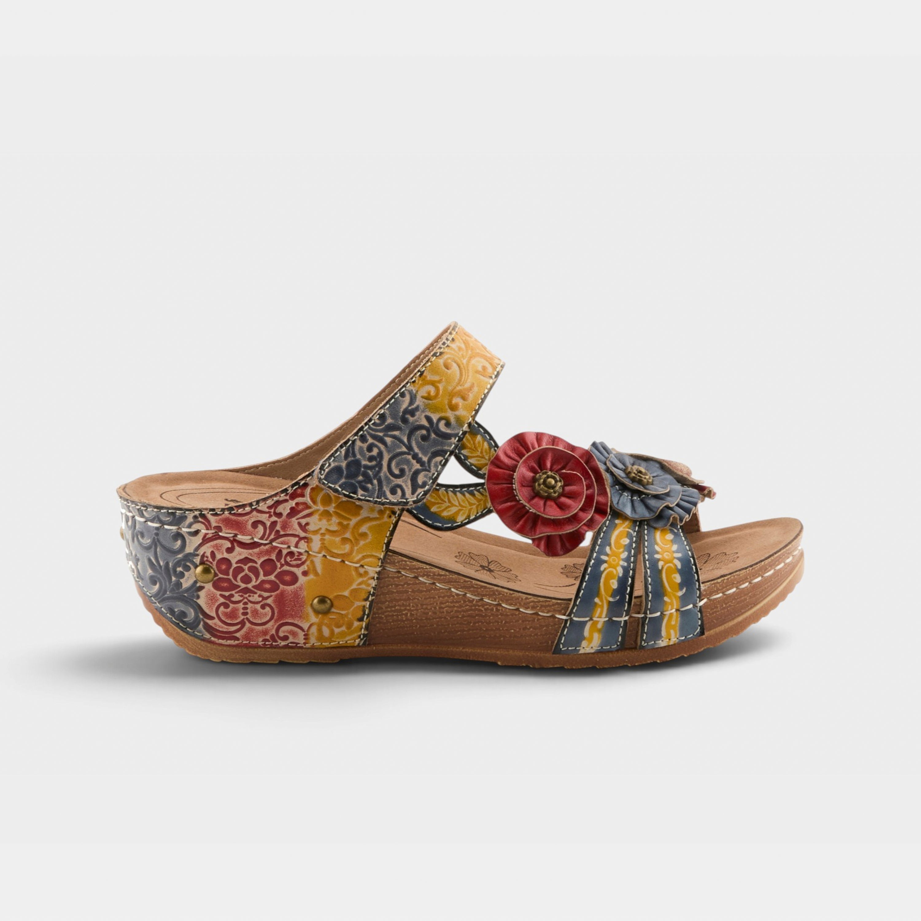 L'Artiste Ohsosweet sandals in Blue Multi, hero view